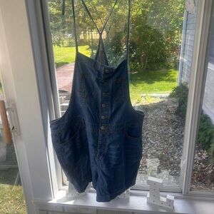 Torrid Classic Blue Denim Overall Shorts